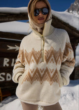 Varley Hendrik Half Zip Sherpa - Egret