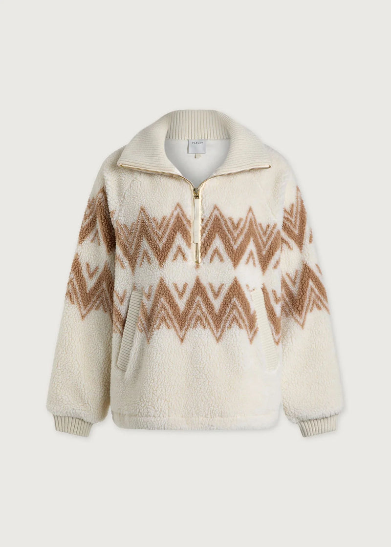 Varley Hendrik Half Zip Sherpa - Egret