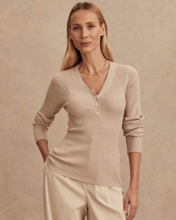 Varley Blanca V-neck Rib Knit