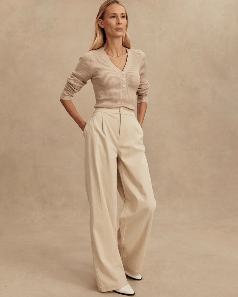 Varley Blanca V-neck Rib Knit