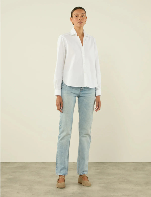 With Nothing Underneath The Classic Oxford Shirt - White