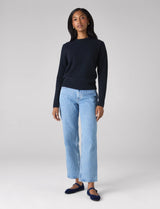 With Nothing Underneath Mull Crew - Navy Blue