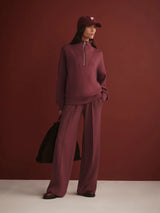 Varley Hawley Half Zip Sweat - Sassafras Marl