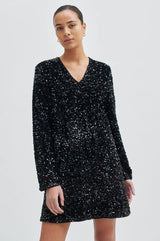 Second Female Shimmer Dress - Black