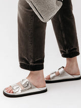 Genuins Galia Sandal - Vegan Silver