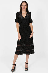 Sirens London Dress - Black Burnout