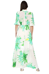 Sirens London Elena Dress - Green Flower