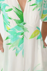 Sirens London Elena Dress - Green Flower