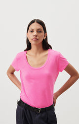 American Vintage Jacksonville SS T-shirt - Fluro Pink