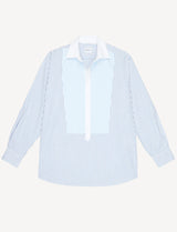 With Nothing Underneath The Oversized Half Button Down Bib