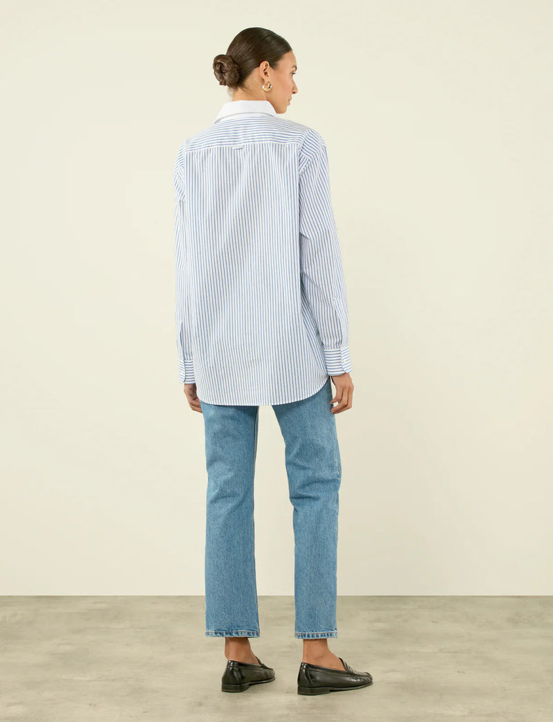 With Nothing Underneath The Oversized Half Button Down Bib