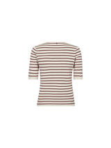 Mos Mosh Aliz Caliz Stripe SS Knit - Cabernet