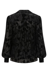 Sirens London Penny Blouse - Black Burnout