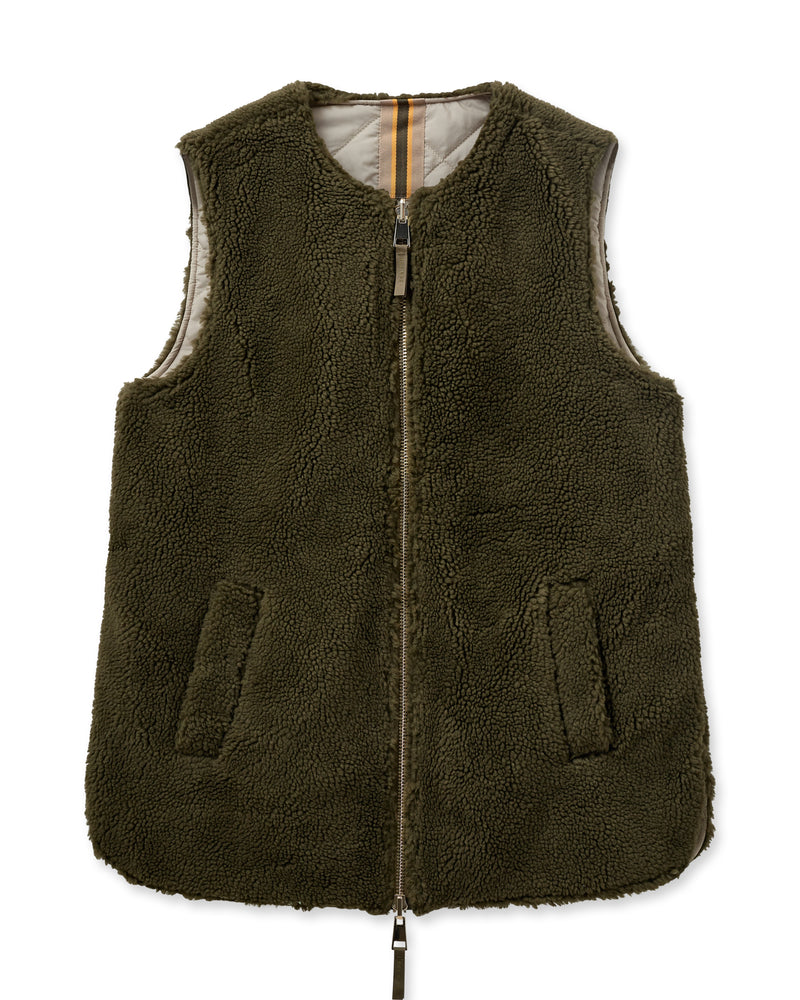 Mos Mosh Rowina Teddy Waistcoat - Burnt Olive