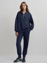 Varley Hawley Half Zip Sweat - Blue Nights