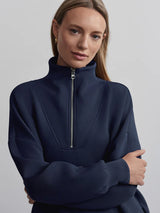 Varley Hawley Half Zip Sweat - Blue Nights