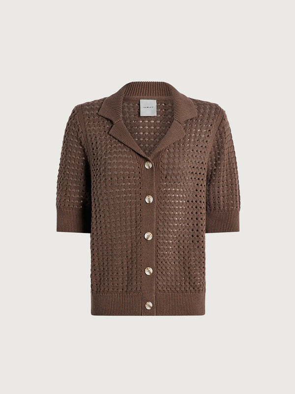 Varley Ellie Knit Shirt - Chocolate Chip