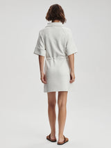 Varley Paisley Half Zip Dress - Ivory Marl