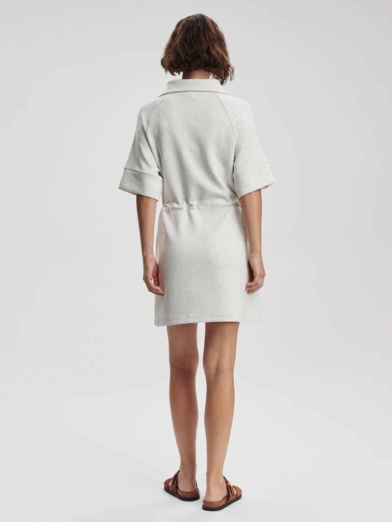 Varley Paisley Half Zip Dress - Ivory Marl