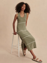 Varley Scott Scoop Neck Midi Dress - Seagrass