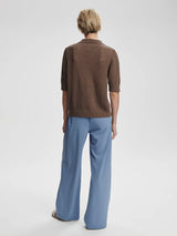 Varley Ellie Knit Shirt - Chocolate Chip