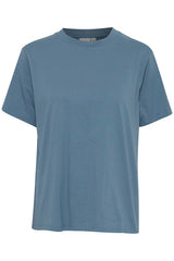 Ichi Palmer Loose SS Tee - Blue Mirage