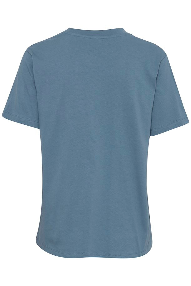 Ichi Palmer Loose SS Tee - Blue Mirage