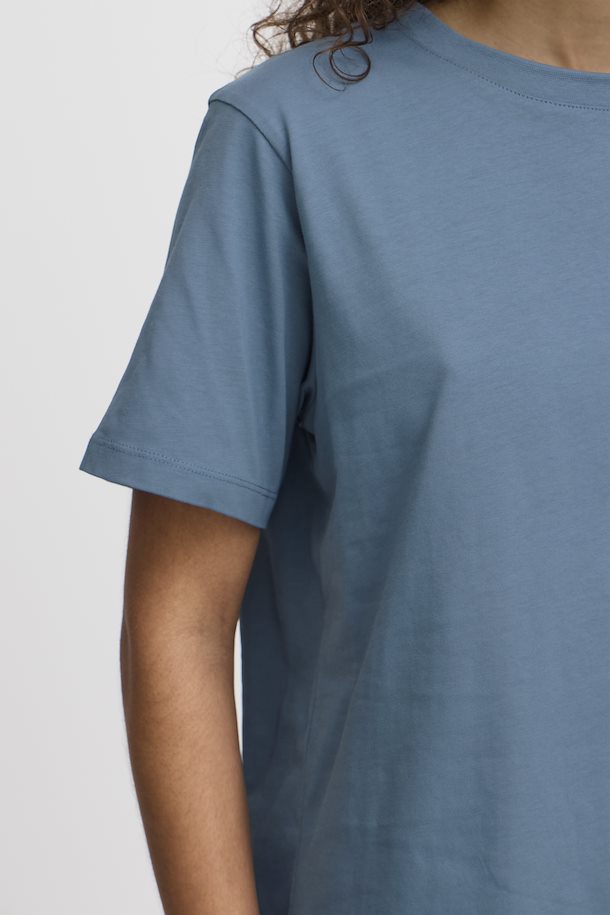 Ichi Palmer Loose SS Tee - Blue Mirage