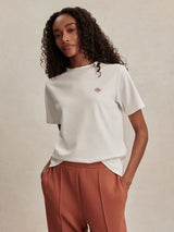 Varley Stevie Branded Tee - White