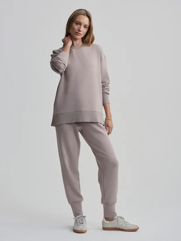 Varley Gabriella Sweat - Taupe Marl