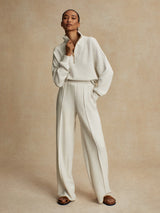 Varley The Wide Leg Pant 30 - Ivory Marl