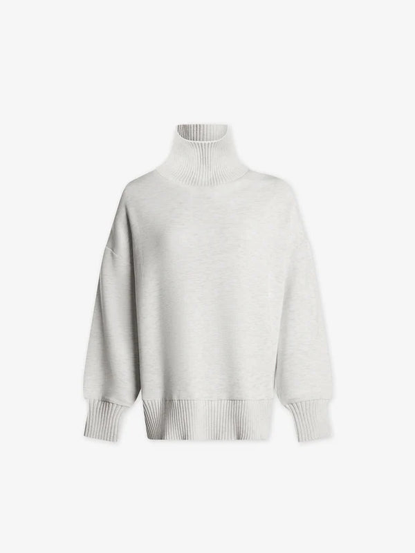 Varley Barker High Neck Sweat - Ivory Marl