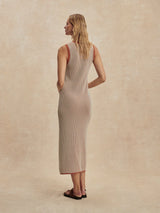 Varley Albane Knit Dress - Caramel Clay
