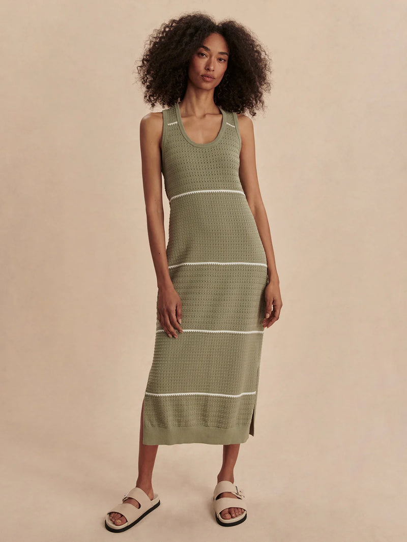 Varley Scott Scoop Neck Midi Dress - Seagrass