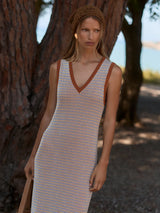 Varley Albane Knit Dress - Caramel Clay