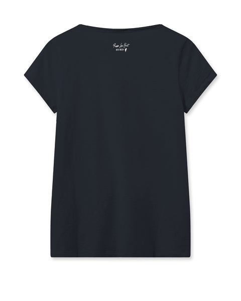 Mos Mosh Tulli V-SS Basic Tee - Salute Navy