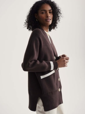 Varley Ravi Relaxed Longline Cardigan - Coffee Bean