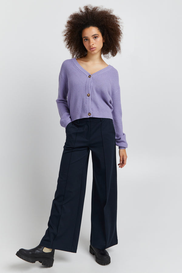 ICHI Kate Office Wide Trousers - Total Eclipse