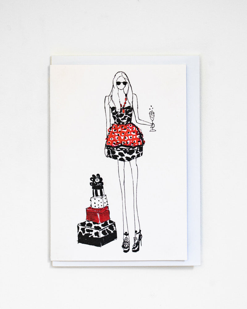 Proud London "Girl With Presents" A6 Card