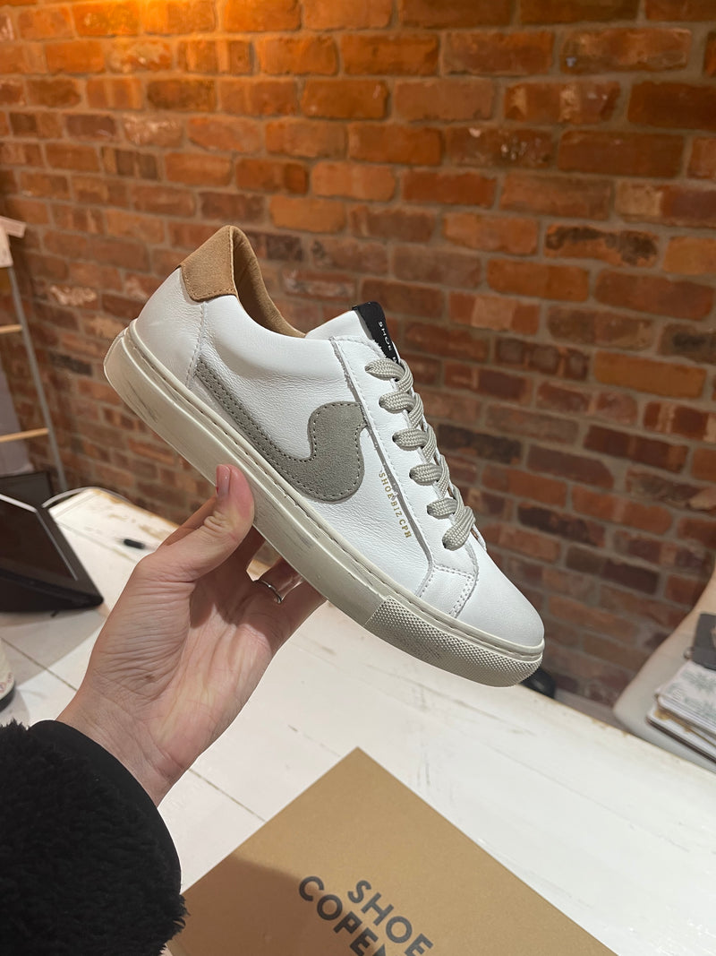Shoe Biz Void Mix Trainer - Burnt Orange/White/Taupe
