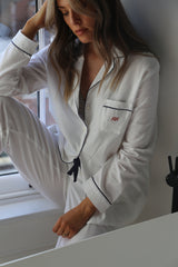 Breathe Organic Cotton Pyjama Set - White